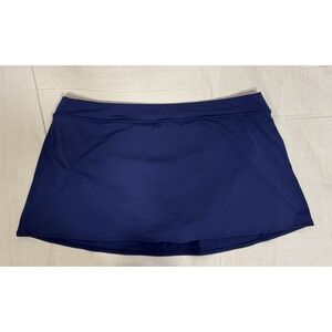 Lands End Navy Blue Swimsuit Swim Bottoms Skirt Women's Plus Size 18W 18